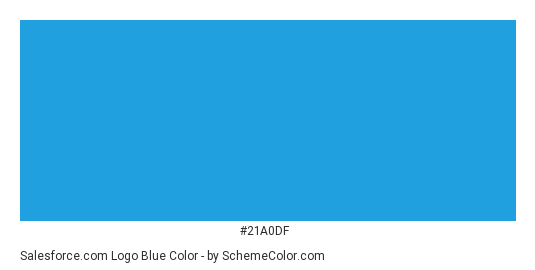 Salesforce.com Logo Blue - Color scheme palette thumbnail - #21a0df 