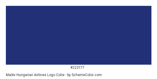 Malév Hungarian Airlines Logo - Color scheme palette thumbnail - #223177 