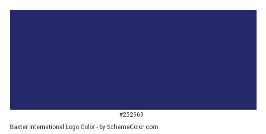 Baxter International Logo - Color scheme palette thumbnail - #252969 