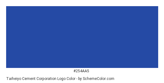 Taiheiyo Cement Corporation Logo - Color scheme palette thumbnail - #254aa5 