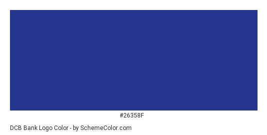 DCB Bank Logo - Color scheme palette thumbnail - #26358f 