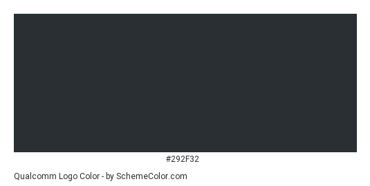 Qualcomm Logo - Color scheme palette thumbnail - #292f32 