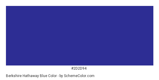 Berkshire Hathaway Blue - Color scheme palette thumbnail - #2d2d94 
