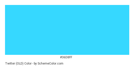 Twitter (OLD) - Color scheme palette thumbnail - #36d8ff 