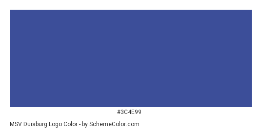 MSV Duisburg Logo - Color scheme palette thumbnail - #3c4e99 
