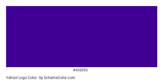 Yahoo! Logo - Color scheme palette thumbnail - #410093 