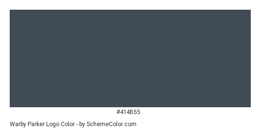 Warby Parker Logo - Color scheme palette thumbnail - #414b55 