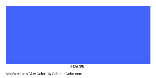 MapBox Logo Blue - Color scheme palette thumbnail - #4264fb 