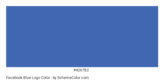 Facebook Blue Logo - Color scheme palette thumbnail - #4267b2 