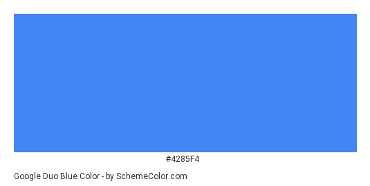 Google Duo Blue - Color scheme palette thumbnail - #4285f4 