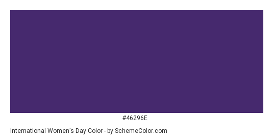International Women’s Day - Color scheme palette thumbnail - #46296e 
