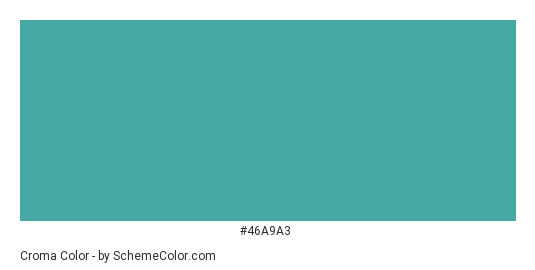 Croma - Color scheme palette thumbnail - #46a9a3 
