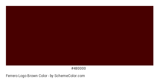 Ferrero Logo Brown - Color scheme palette thumbnail - #480000 