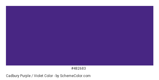 Cadbury Purple / Violet - Color scheme palette thumbnail - #482683 