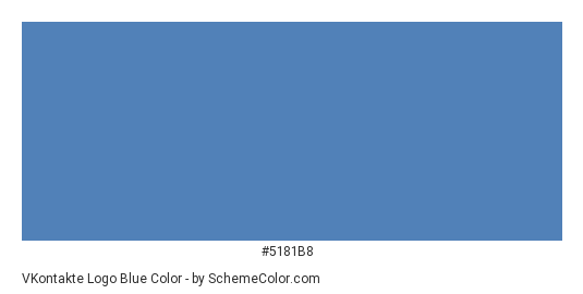 VKontakte Logo Blue - Color scheme palette thumbnail - #5181b8 