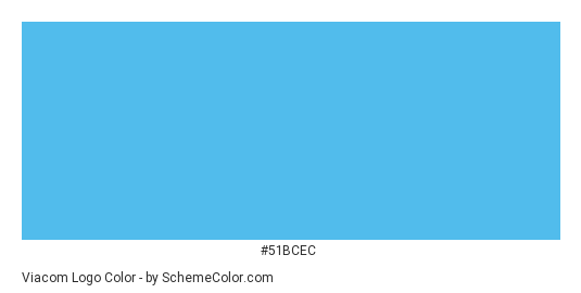Viacom Logo - Color scheme palette thumbnail - #51bcec 