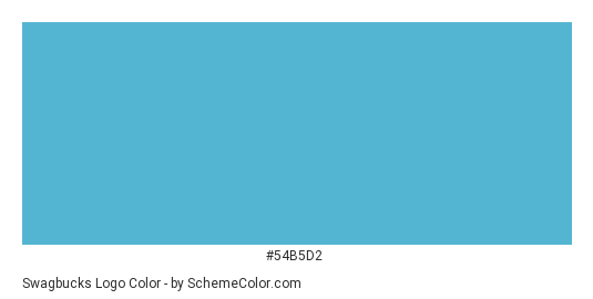 Swagbucks Logo - Color scheme palette thumbnail - #54b5d2 