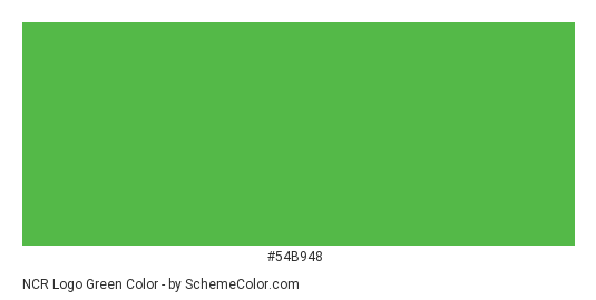 NCR Logo Green - Color scheme palette thumbnail - #54b948 