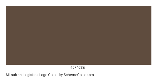 Mitsubishi Logistics Logo - Color scheme palette thumbnail - #5f4c3e 