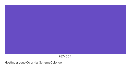 Hostinger Logo - Color scheme palette thumbnail - #674cc4 
