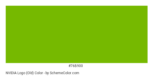 NVIDIA Logo (Old) - Color scheme palette thumbnail - #76b900 