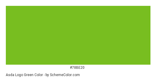 Asda Logo Green - Color scheme palette thumbnail - #78be20 