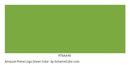 Amazon Prime Logo Green - Color scheme palette thumbnail - #7baa40 