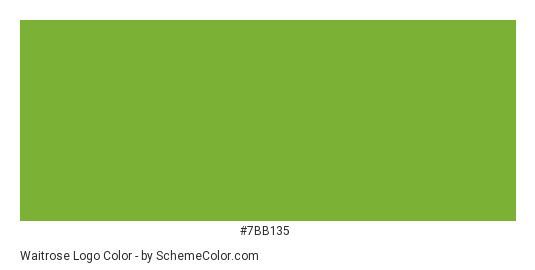 Waitrose Logo - Color scheme palette thumbnail - #7bb135 