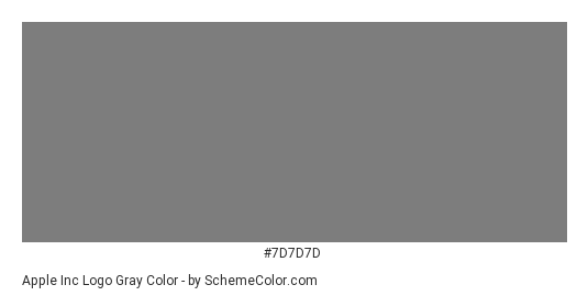 Apple Inc Logo Gray - Color scheme palette thumbnail - #7d7d7d 