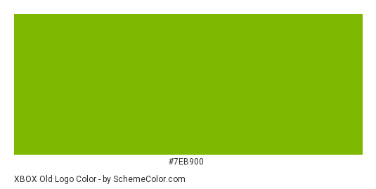 XBOX Old logo - Color scheme palette thumbnail - #7eb900 