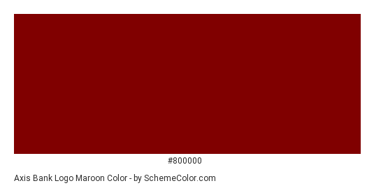 Axis Bank Logo Maroon - Color scheme palette thumbnail - #800000 