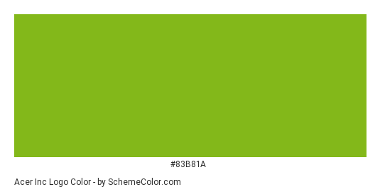 Acer Inc Logo - Color scheme palette thumbnail - #83b81a 