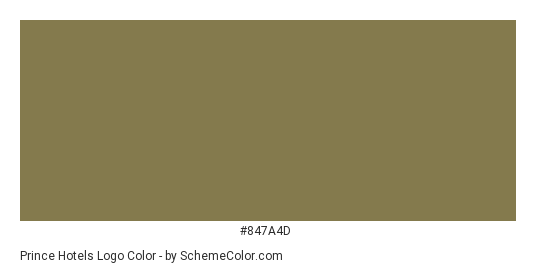 Prince Hotels Logo - Color scheme palette thumbnail - #847a4d 