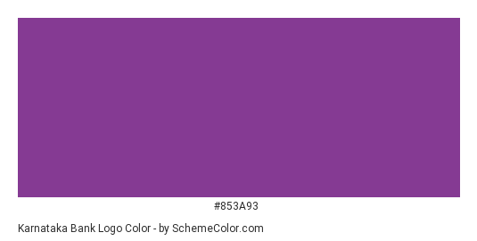 Karnataka Bank Logo - Color scheme palette thumbnail - #853a93 