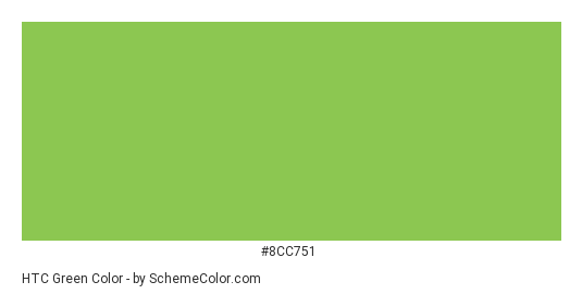 HTC Green - Color scheme palette thumbnail - #8cc751 