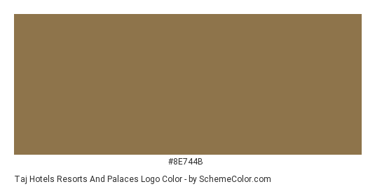 Taj Hotels Resorts and Palaces Logo - Color scheme palette thumbnail - #8e744b 