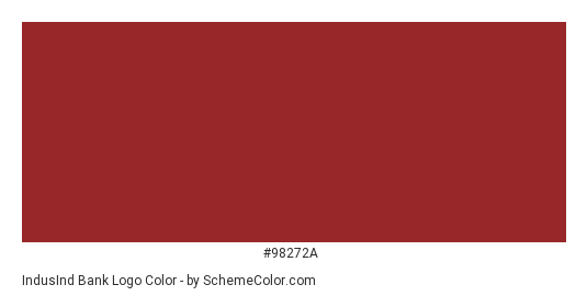 IndusInd Bank Logo - Color scheme palette thumbnail - #98272A 