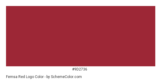 Femsa Red Logo - Color scheme palette thumbnail - #9d2736 