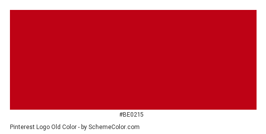 Pinterest Logo Old - Color scheme palette thumbnail - #BE0215 