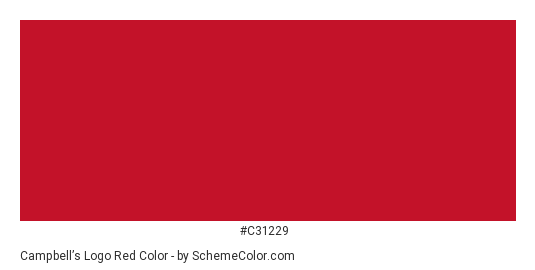 Campbell’s Logo Red - Color scheme palette thumbnail - #C31229 