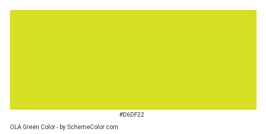 OLA Green - Color scheme palette thumbnail - #D6DF22 