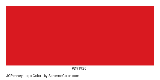 JCPenney Logo - Color scheme palette thumbnail - #D91920 