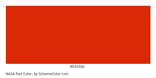 NASA Red - Color scheme palette thumbnail - #D92906 