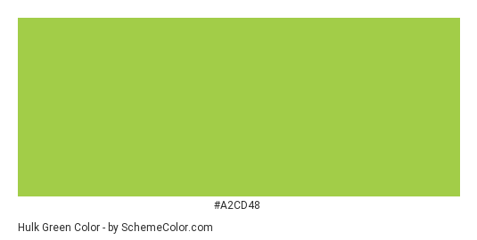 Hulk Green - Color scheme palette thumbnail - #a2cd48 