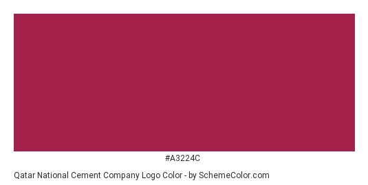 Qatar National Cement Company Logo - Color scheme palette thumbnail - #a3224c 