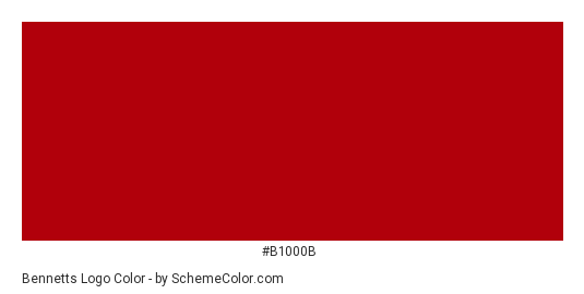 Bennetts Logo - Color scheme palette thumbnail - #b1000b 