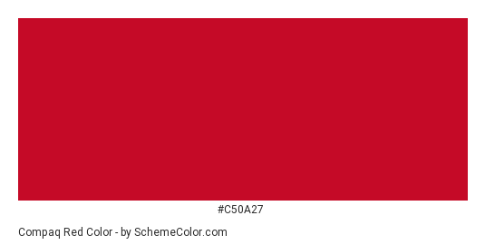 Compaq Red - Color scheme palette thumbnail - #c50a27 