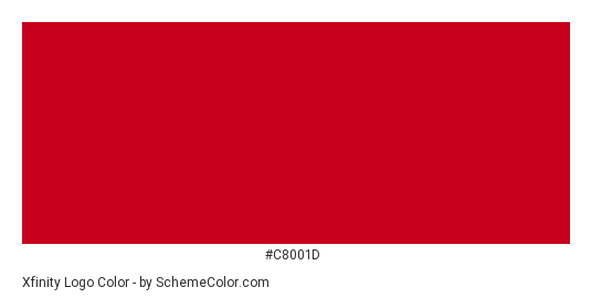 Xfinity Logo - Color scheme palette thumbnail - #c8001d 