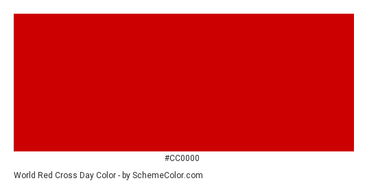 World Red Cross Day - Color scheme palette thumbnail - #cc0000 