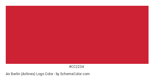 Air Berlin (Airlines) Logo - Color scheme palette thumbnail - #cc2234 
